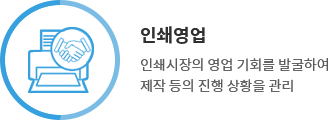 인쇄영업 - 인쇄시장의 영업 기회를 발굴하여 제작 등의 진행 상황을 관리